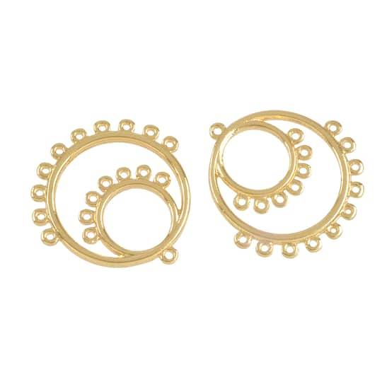 Double Hoop Connectors, 4Ct. By Bead Landing