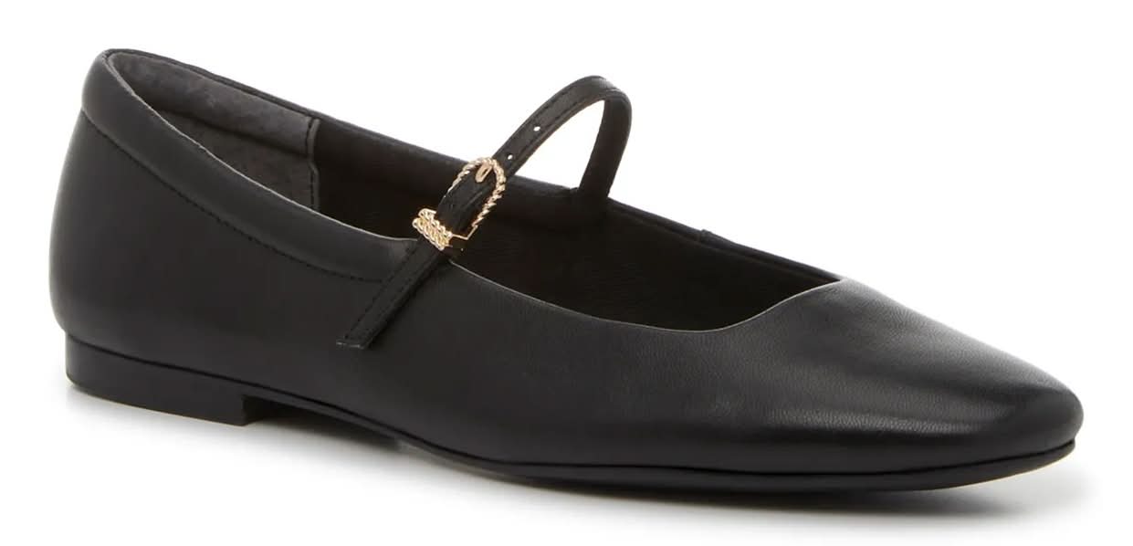 Dolce Vita Aileen Mary Jane Flat (Black Medium - 8.5)