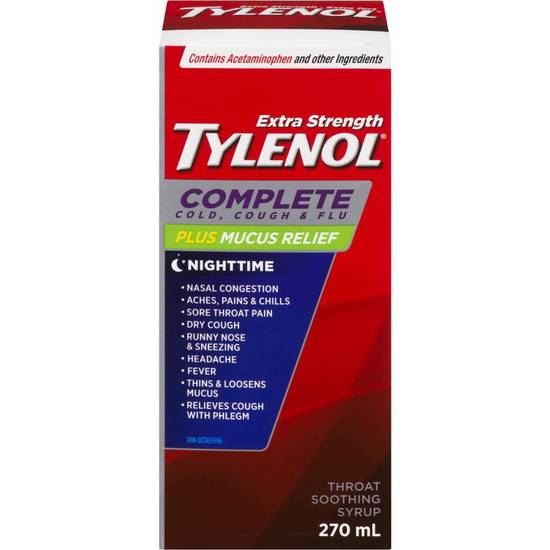 Tylenol Extra Strength Complete Cold Cough Plus Mucus Relief, Nighttime