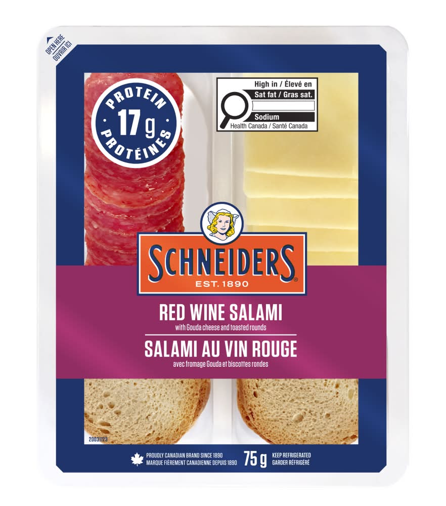 Schneiders Dry Cured Red Wine Salami Snack Kit (75 g)