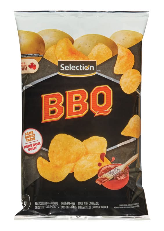 Selection croustilles aromatisées - flavored potato chips (bbq)