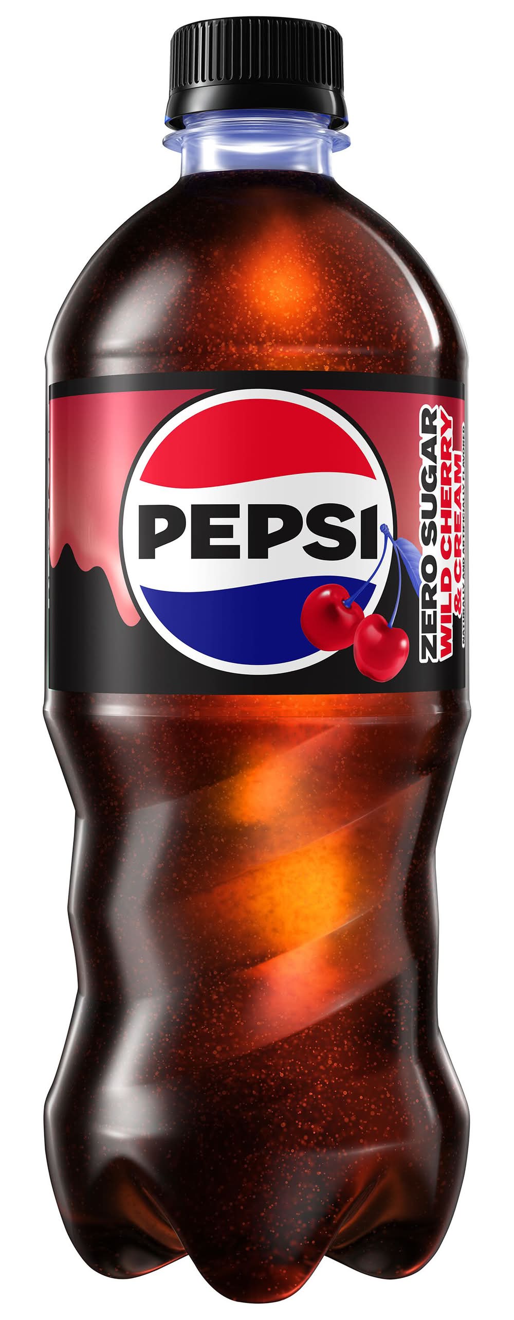 Pepsi Zero Sugar Soda, Wild Cherry & Cream (20 fl oz)