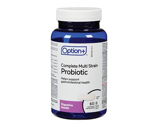 Option+ Complete Multi Strain Probiotic Digestive Health Veg Capsules (60 ct)