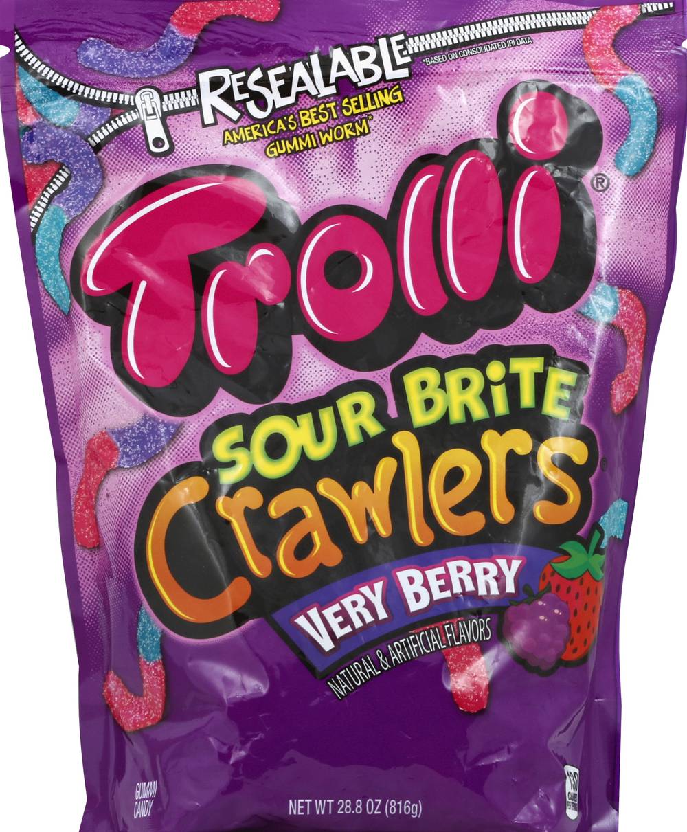 Trolli Sour Brite Very Berry Crawlers Gummi Worms (1.8 lbs)