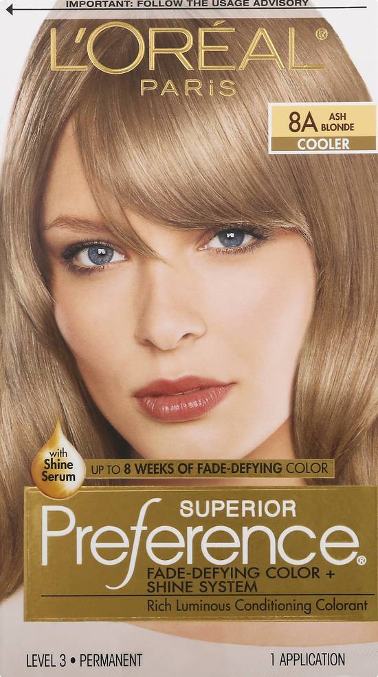 L'oréal Paris Preference Permanent Cooler 8a Ash Blonde