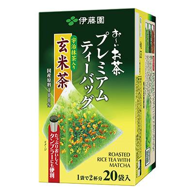 伊藤園 お～いお茶 プレミアムティーバッグ 玄米茶 (x 20)