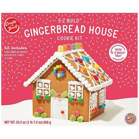 Create A Treat E-Z Build Gingerbread House Assorted Candy & Icing Cookie Kit (23.2 oz)