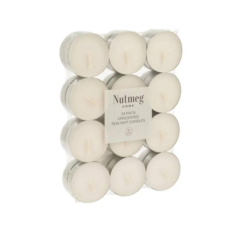 Nutmeg Unscented Tealights Candles (24 pack)