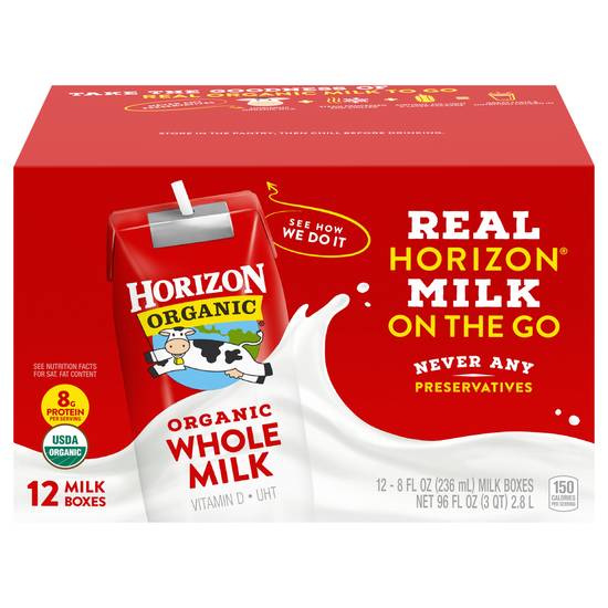 Horizon Organic Whole Milk (12 ct, 8 fl oz)