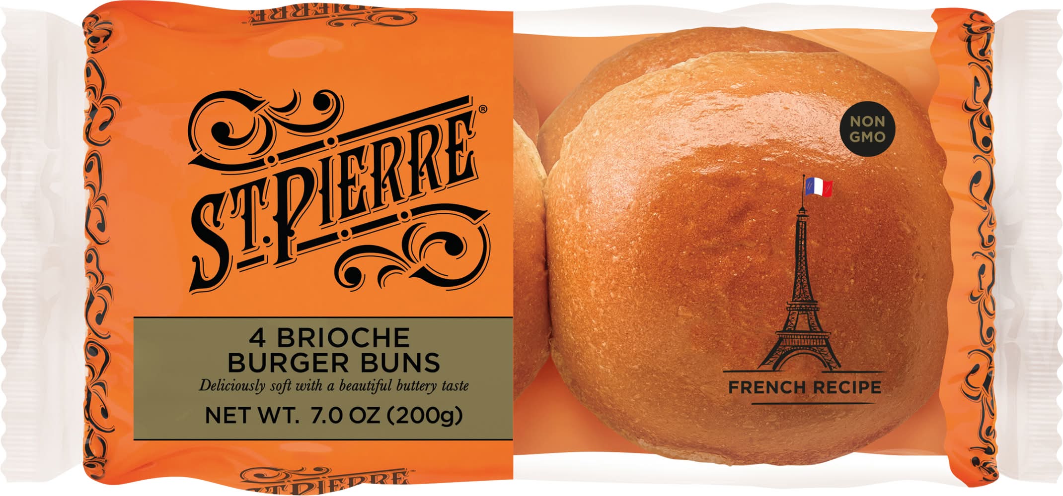 St. Pierre Brioche Burger Buns (7 oz, 4 ct)