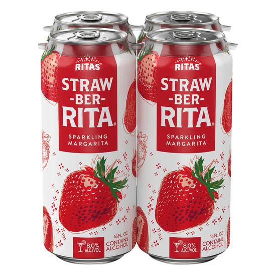 Ritas Straw-Ber-Rita Sparkling Margarita (2 pack, 16 fl oz)
