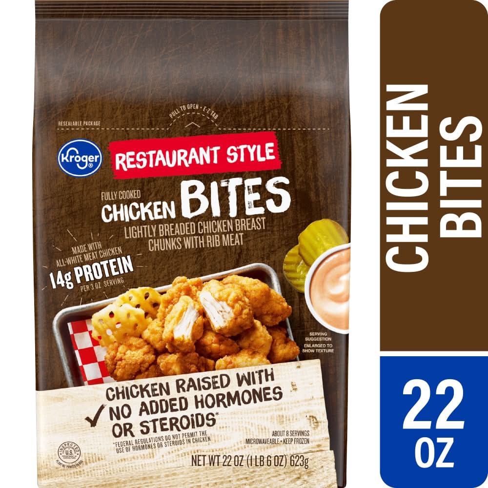Kroger Fully Cooked Frozen Chicken Bites, Restaurant Style (22 oz)