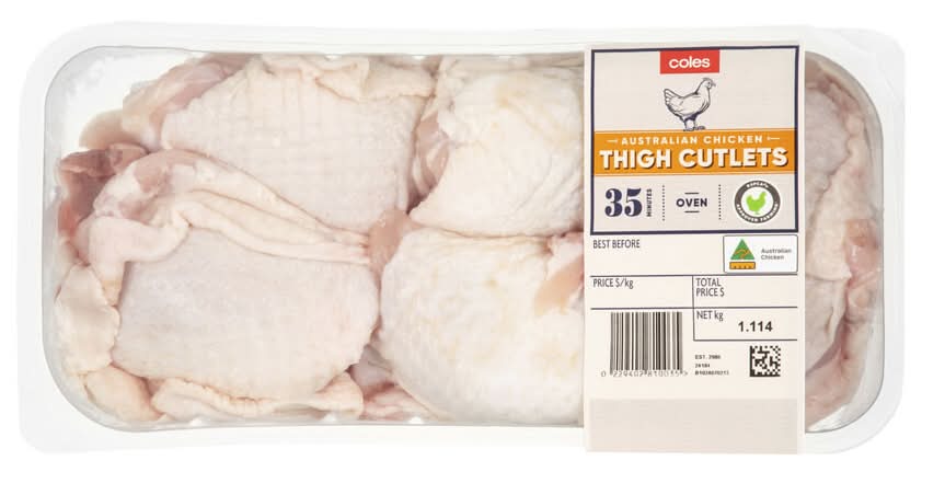 Coles RSPCA Approved Chicken Thigh Cutlets approx. 1.1kg