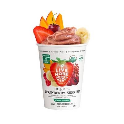 LiveMore Organic Smoothie Cup, Strawberry Sunrise (8 oz)