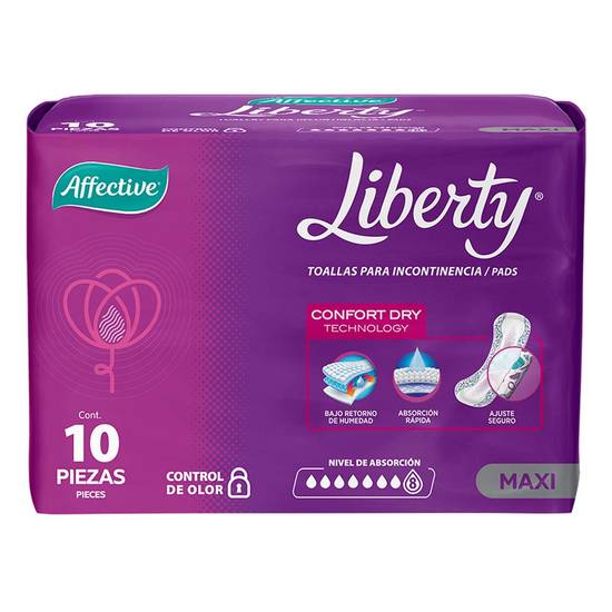 Liberty toallas para incontinencia maxi (10 un) (40 cm)