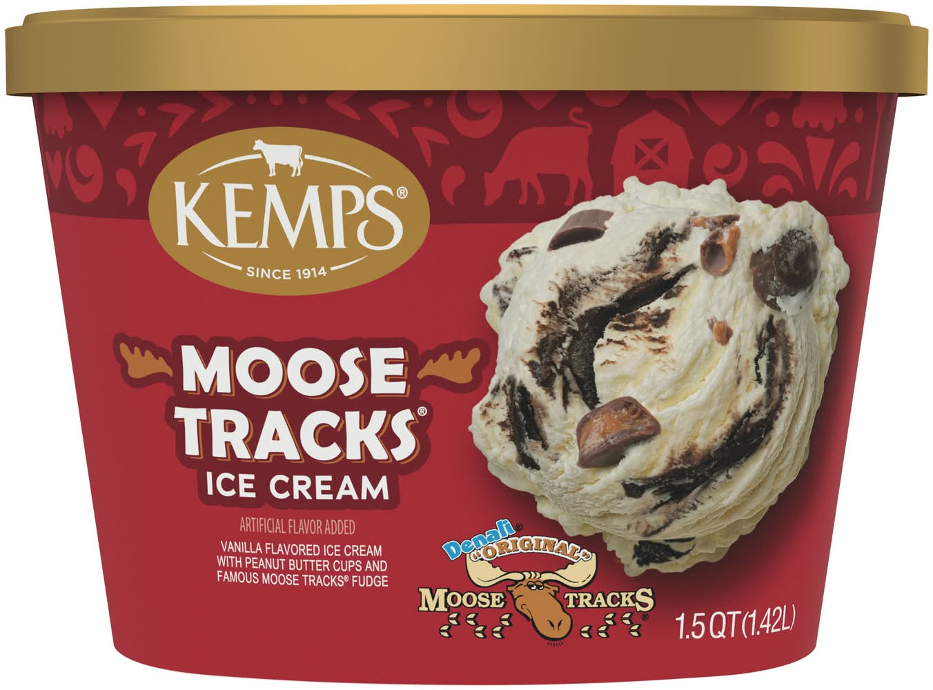 Kemps Moose Tracks Ice Cream (1.5 qt)