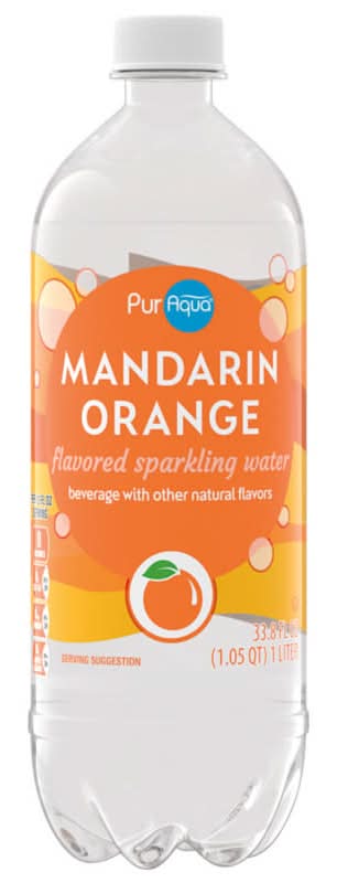 PurAqua Sparkling Water Bottle, Mandarin Orange (33.8 fl oz)