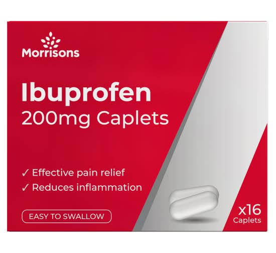 Morrisons Ibuprofen 200mg Caplets (16 pack)