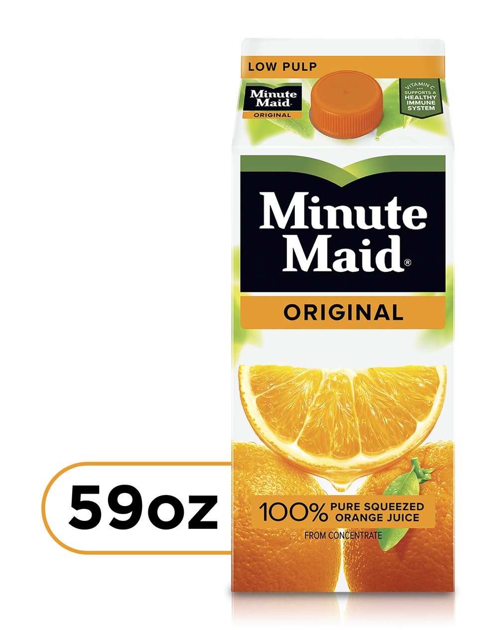 Minute Maid Original Low Pulp Juice, Orange (59 fl oz)