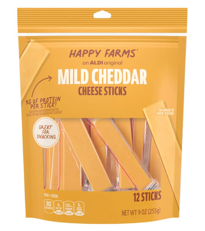 Happy Farms Mild Cheddar Snack Stick (9 oz, 12 ct)
