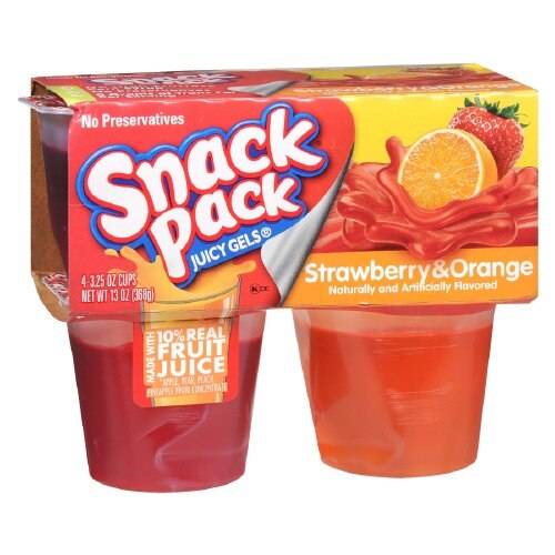 Order Snack Pack Juicy Gels Gelatin Cups Strawberry - 3.25 oz x 4 pack food online from Walgreens store, Chino on bringmethat.com