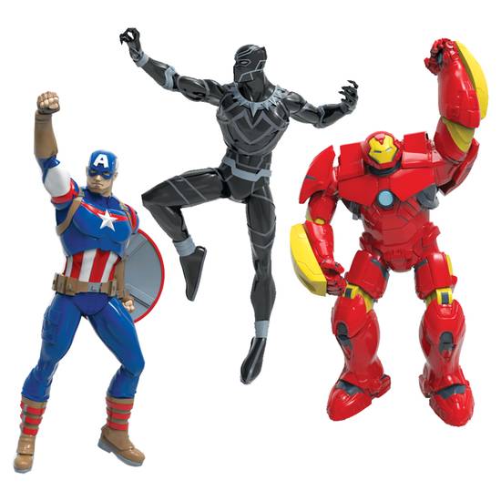 Swimways Marvel Avengers Dive Characters Captain America Panther and Hulk Buster (red-black-blue)