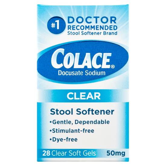Colace Clear Soft Gels Stool Softener 50 mg
