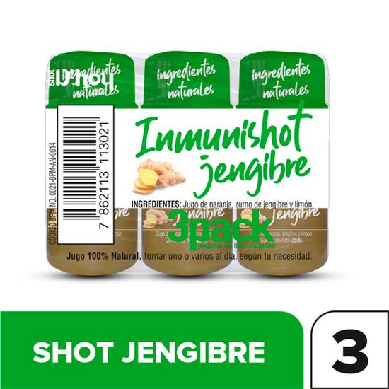 D´Hoy Shot De Jengibre Pack X 3 35 Ml C/U