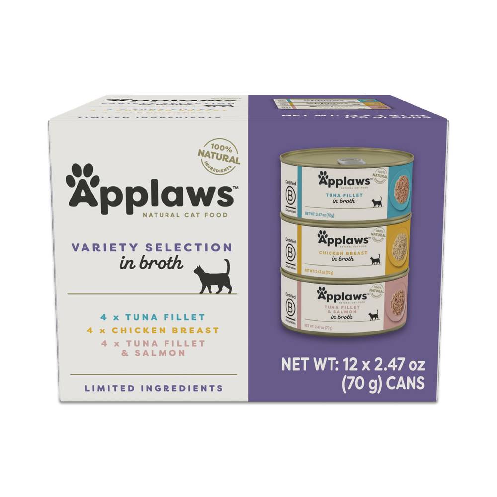 Applaws Adult Cat Food in Broth Variety pack (12 x 2.47 oz)