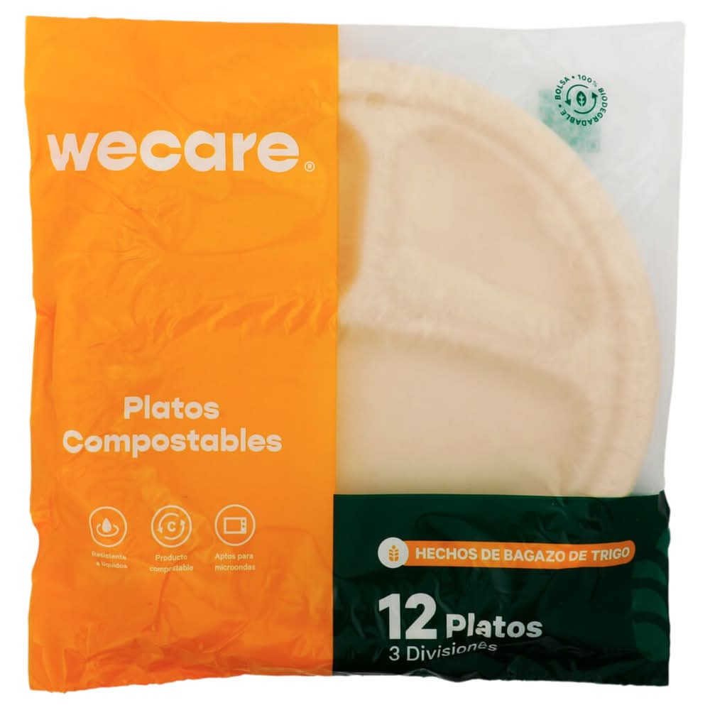 We Care · Plato con 3 divisiones