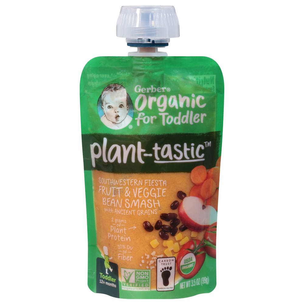 Gerber Plant-Tastic Fruit & Veggie Bean Smash Toddler Food (3.5 oz)