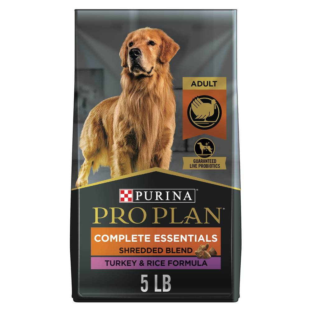 Purina Complete Essentials Shredded Blend Dog Food, Turkey- Rice (5 lbs)