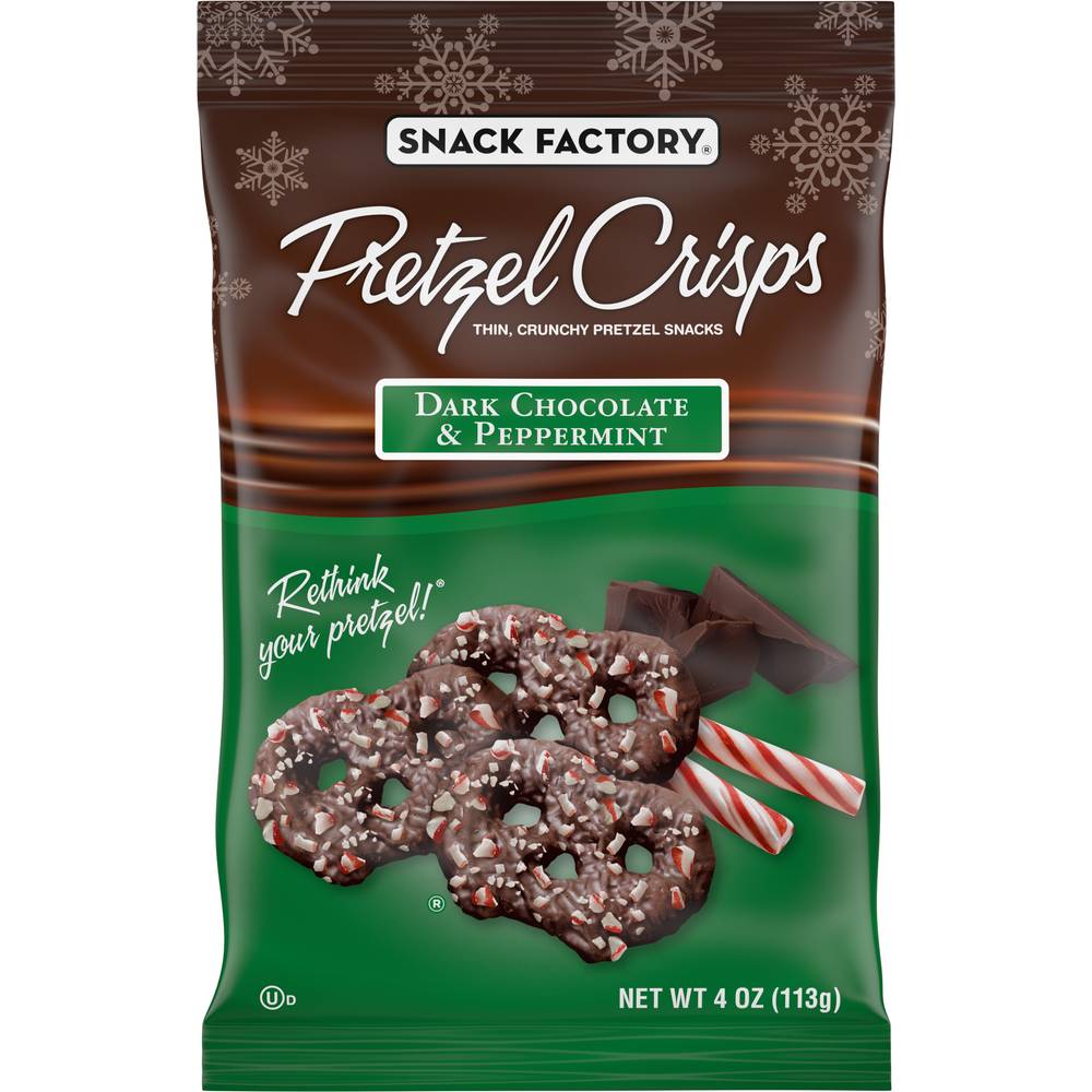 Snack Factory Dark Chocolate & Peppermint Pretzel Crisps (4 oz)