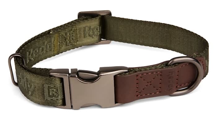 Reddy Jacquard Dog Collar, Olive, Large/X-Large