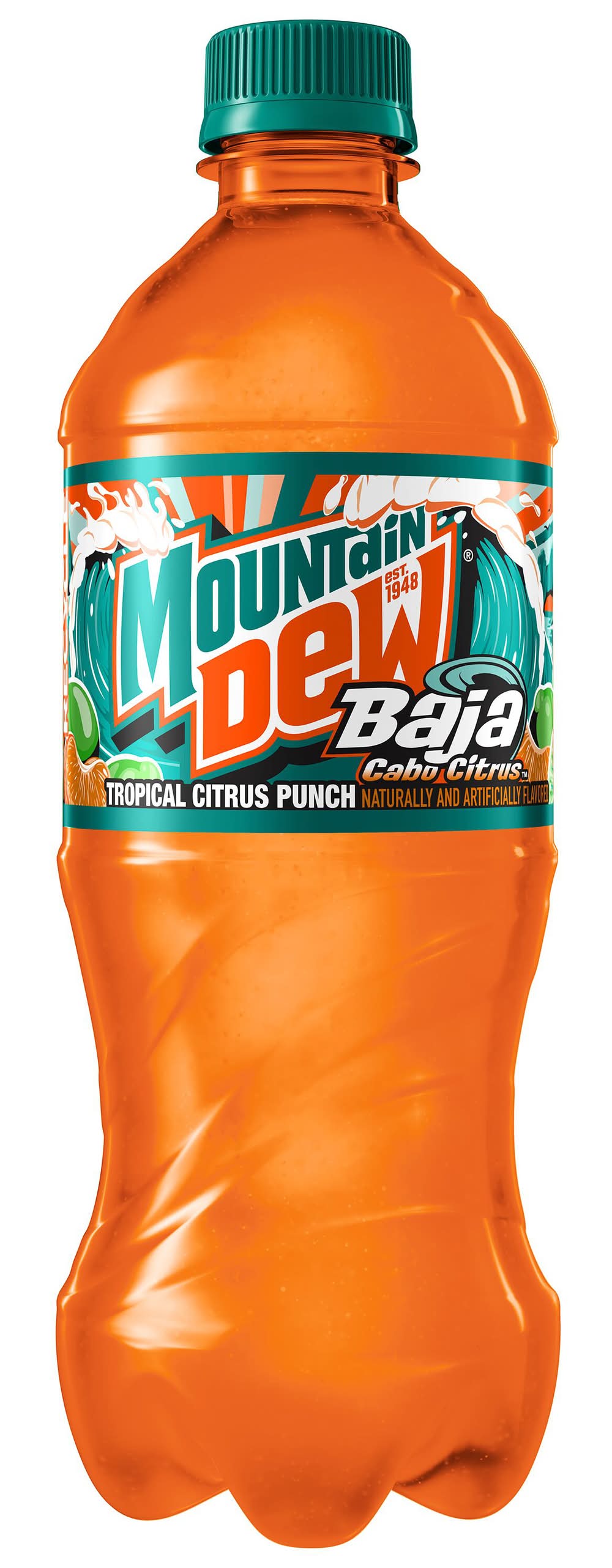 Mountain Dew Zero Sugar Baja Blast Soda, Cabo Citrus (20 fl oz)
