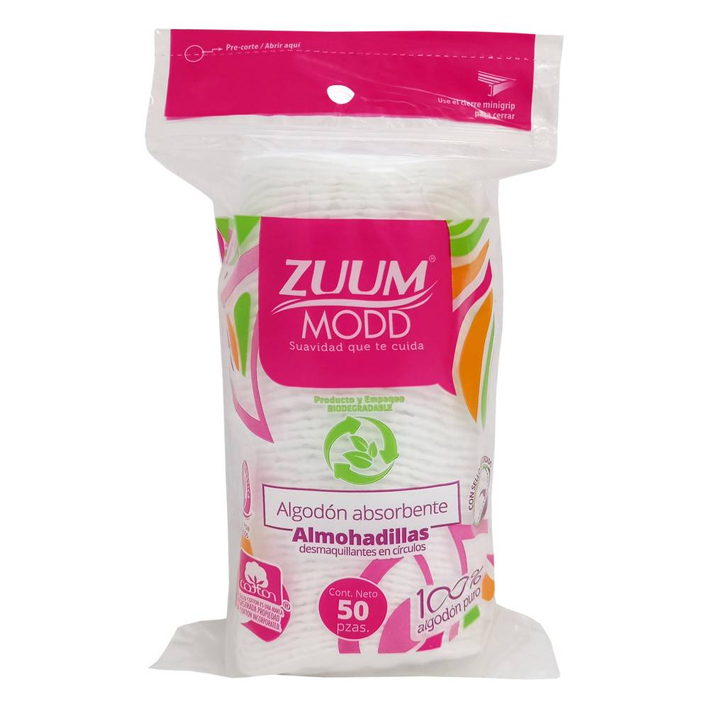 Zuum · Modd almohadillas de algodón desmaquillantes (50 un)
