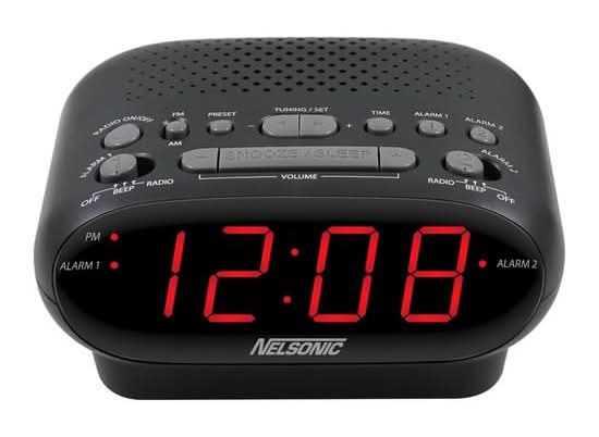 Nelsonic Am/Fm Digital Tuning Clock Radio