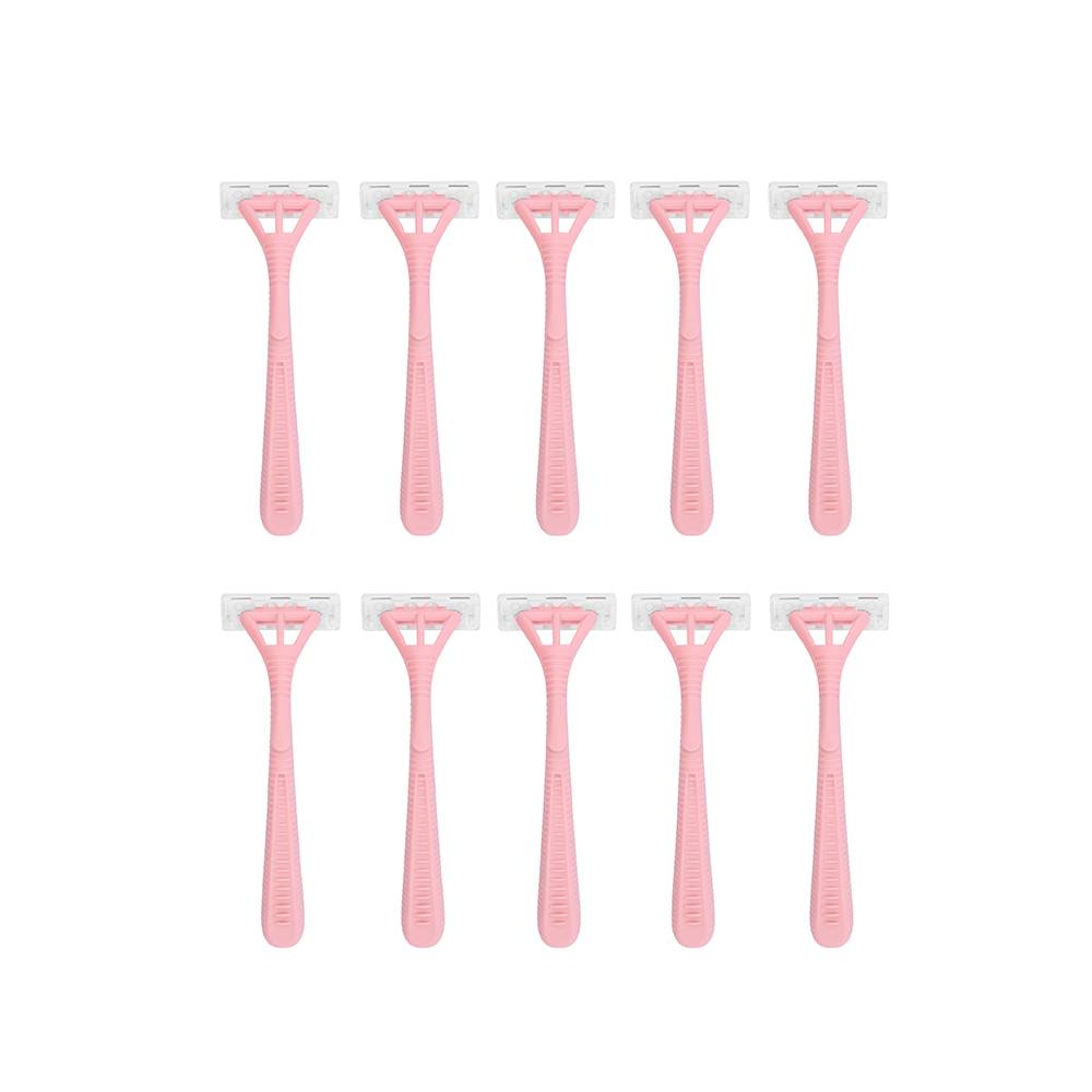 Miniso rastrillos para mujer triple hoja rosa (6 piezas)