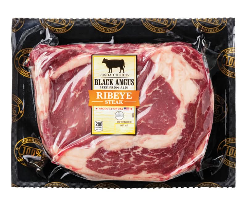 Black Angus Beef Choice Boneless Ribeye Steak, per lb