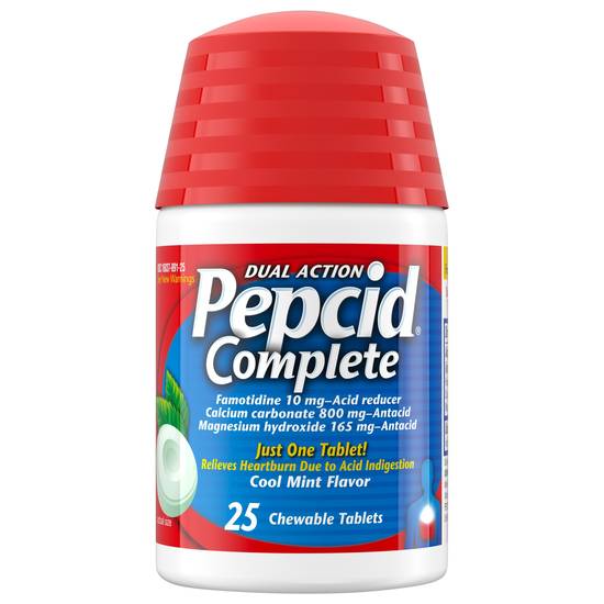 Pepcid Mint Flavor Antacid Chewable Tablets (25 ct)