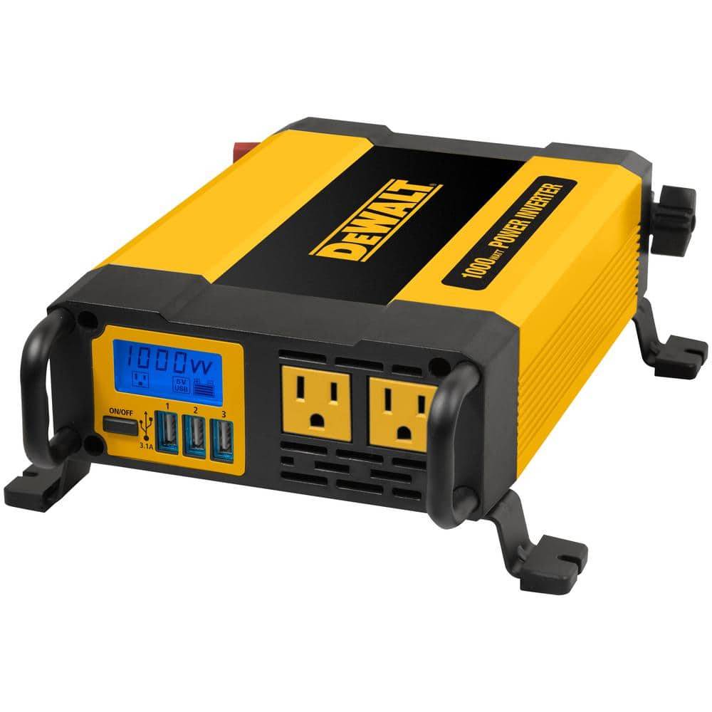 Dewalt 1000-Watt Portable Car Power Inverter With Triple Usb Ports