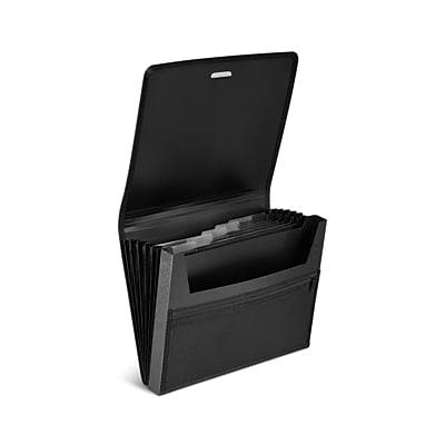 Staples 7-pocket Letter Size Plastic Accordion File (black)