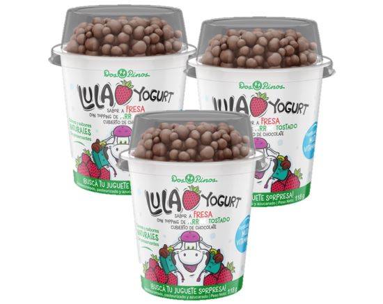 20% OFF 3 Pack Yogurt Bat. Lula Topping Pecaditos 120g