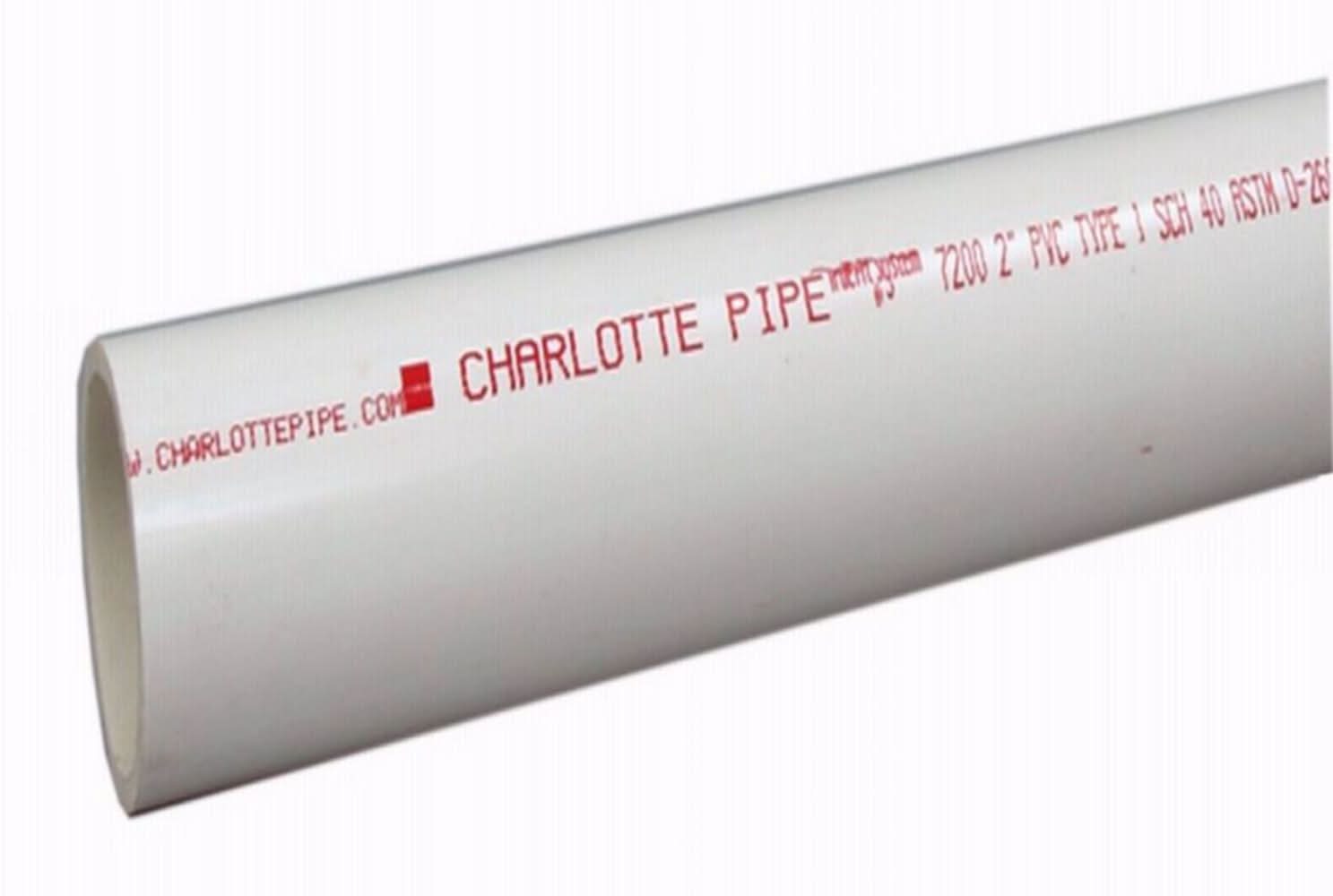 Charlotte Pipe Schedule 40 Pvc Dwv Pipe 2 In. D X 10 Ft. L Plain End 280 Psi