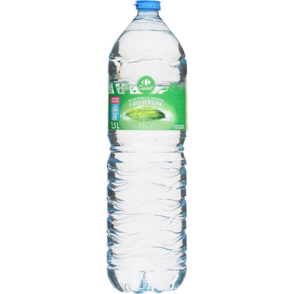 Eau de source CARREFOUR - La bouteille d'1,5L