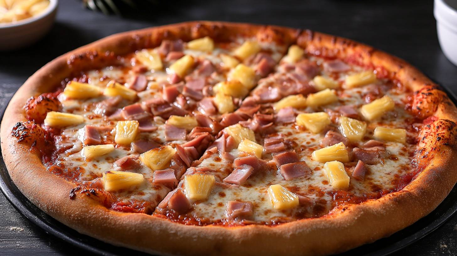 Pizza hawaïenne 🍅  🥩 🍍