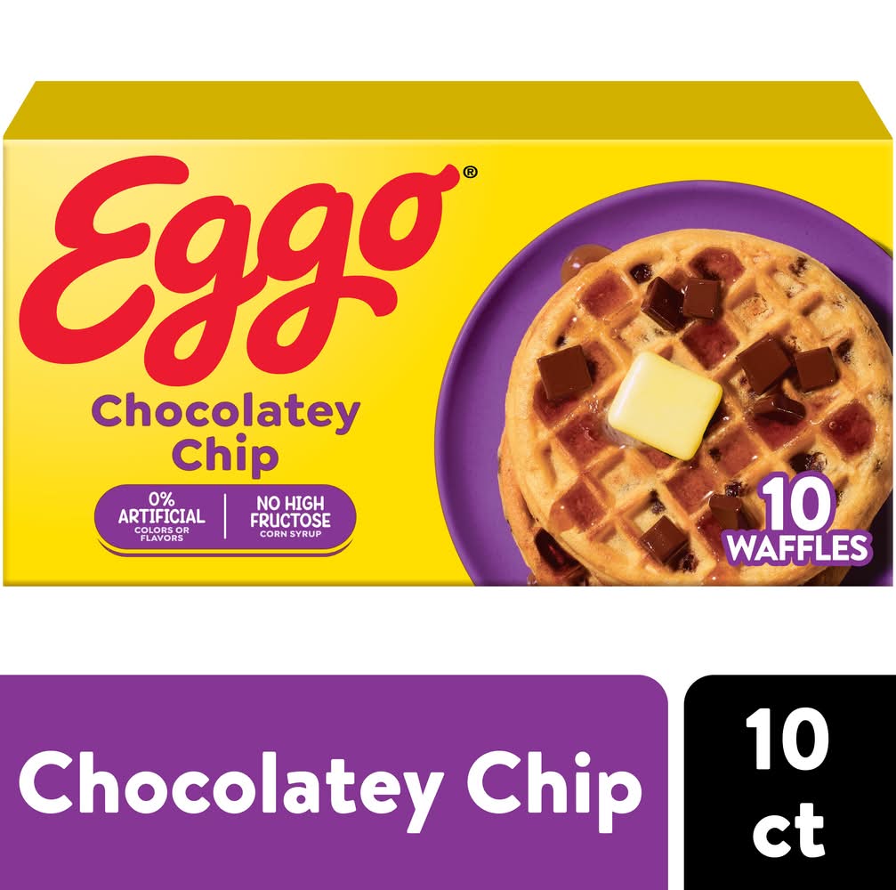 Eggo Frozen Waffles, Chocolatey Chip (1.23 oz, 10 ct)