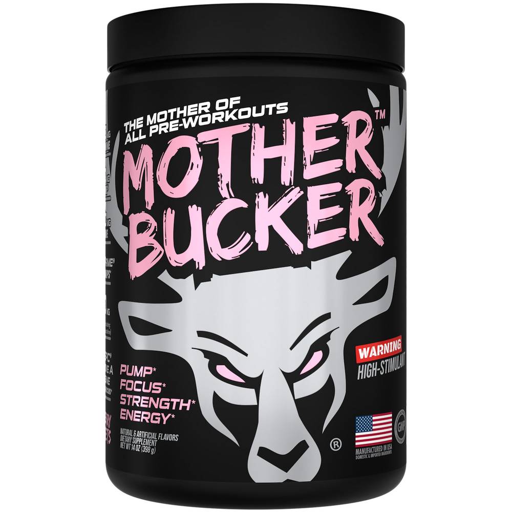 Bucked Up Mother Bucker Nootropic Pre-Workout Super Sets, Strawberry (14 oz)