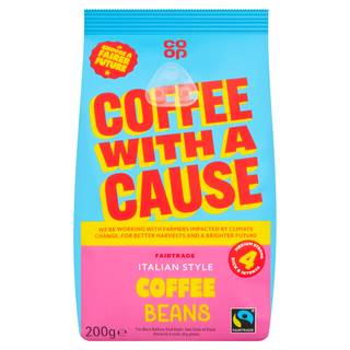 Co-op Fairtrade Italian Style Coffee Beans 200g