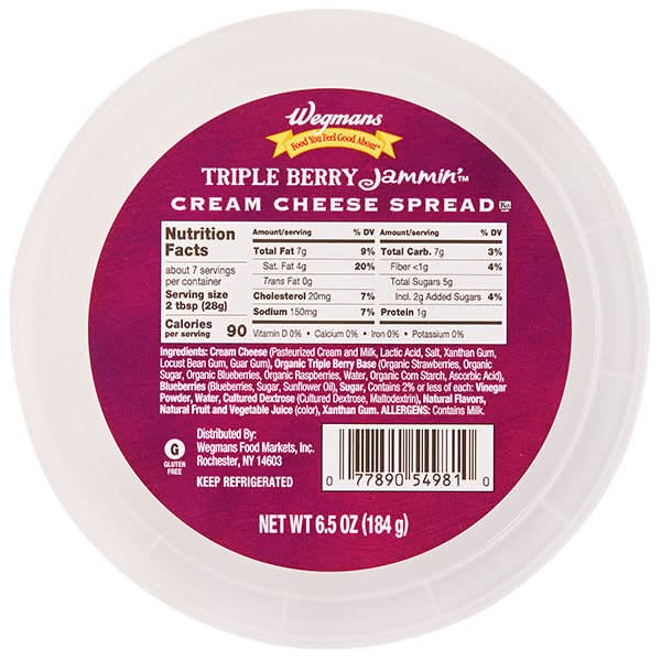 Wegmans Triple Berry Jammin' Cream Cheese Spread